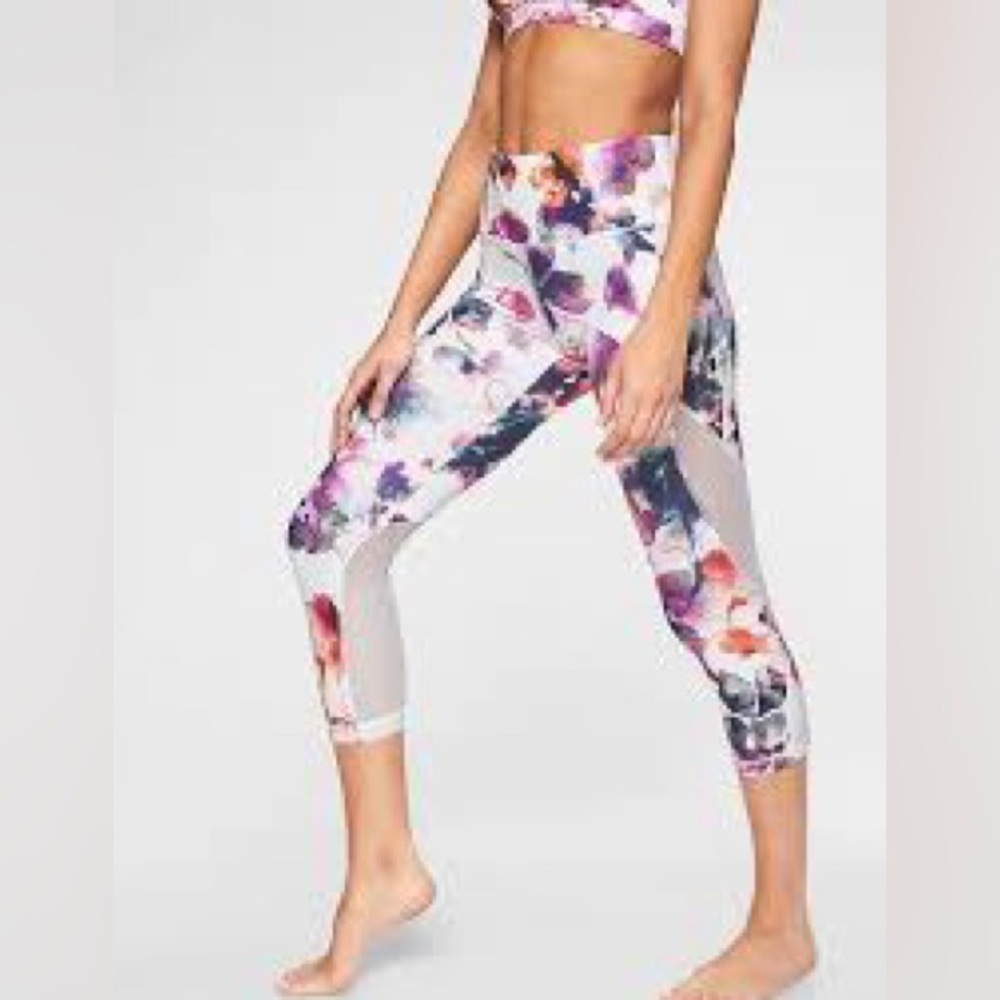 Apana Floral Print Leggings size small